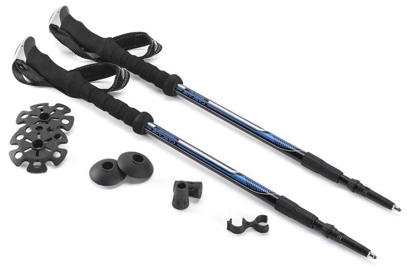 Cascade Mountain Tech Trekking Poles, Twist Blue EVA , One Size - Image 1